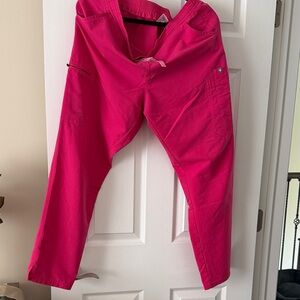 Figs Hot Pink Yola - Skinny Scrub Pants